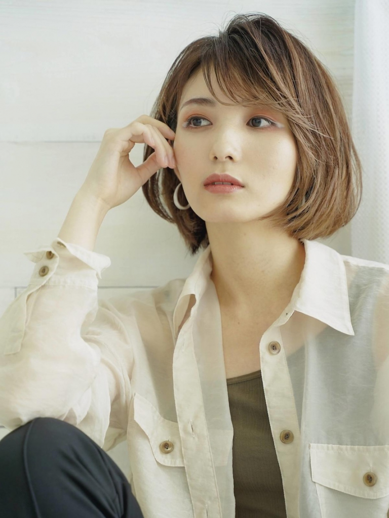 西葛西にある美容室「シーズヘア(SEES HAIR )」のヘアスタイル「大人ミディアムボブ」の拡大画像